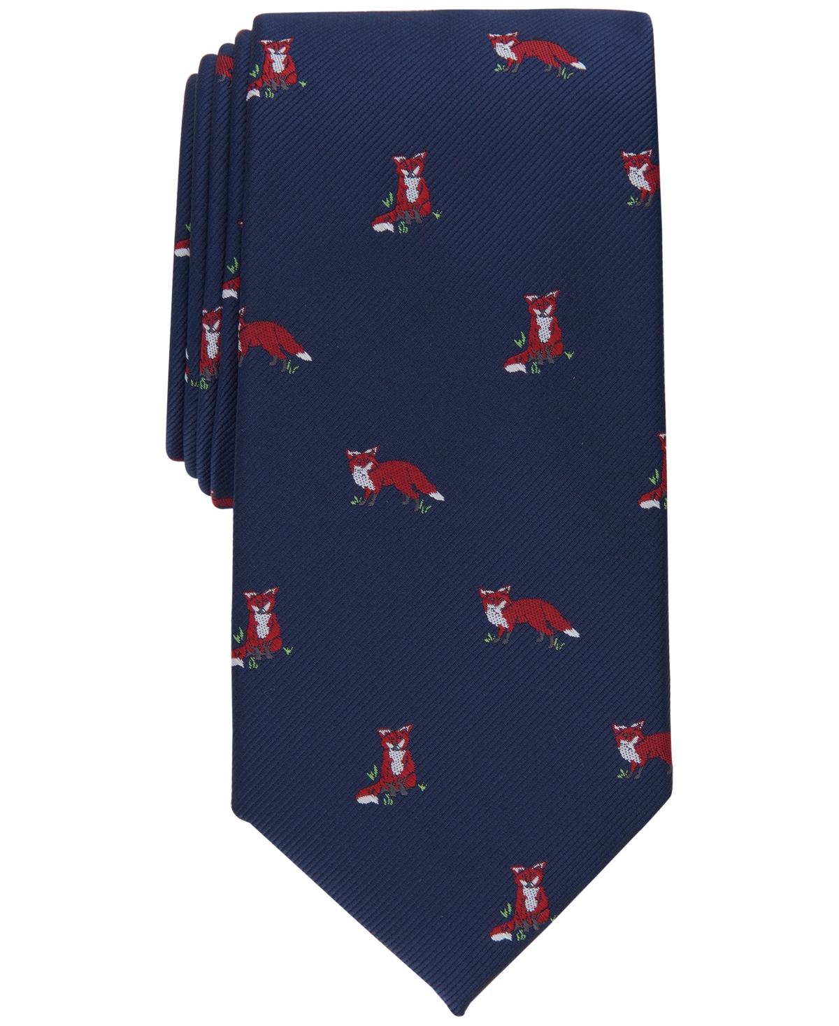 Club Room Men's Ramsey Fox Tie, Created For Macy's In Navy