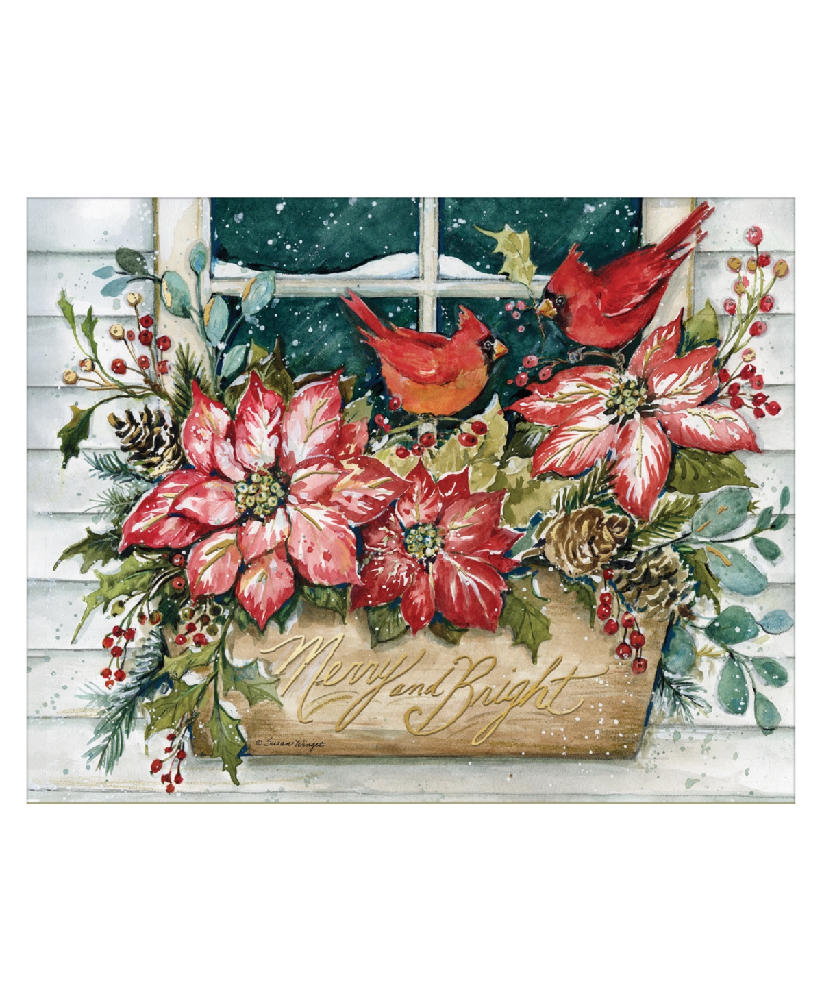 Lang Merry And Bright Boxed Cards, Set Of 18 In Multi