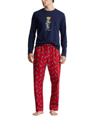 Men's Cotton Polo Bear Pajamas Set