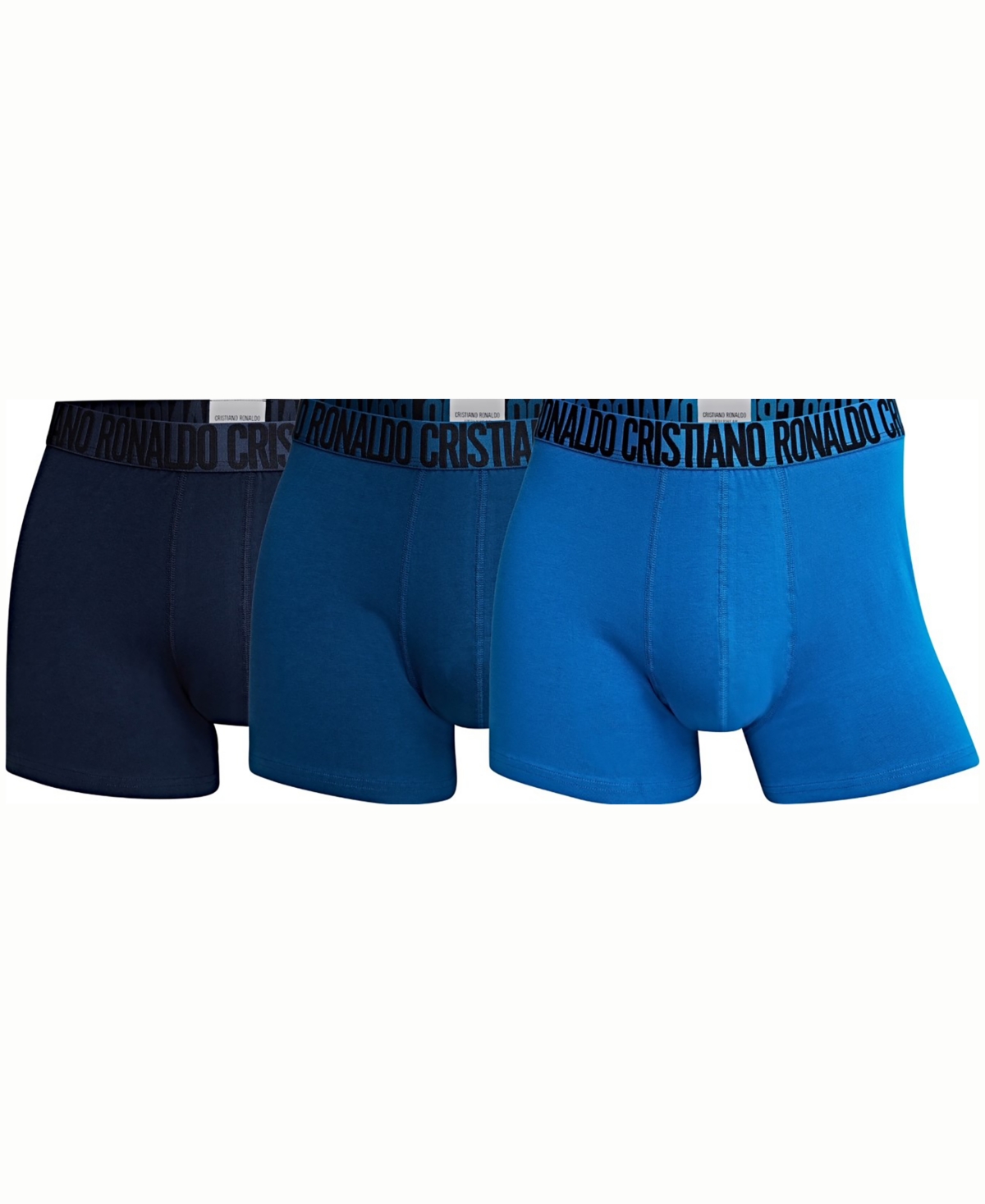 Men's Cotton Blend Trunks, Pack of 3 - Blue