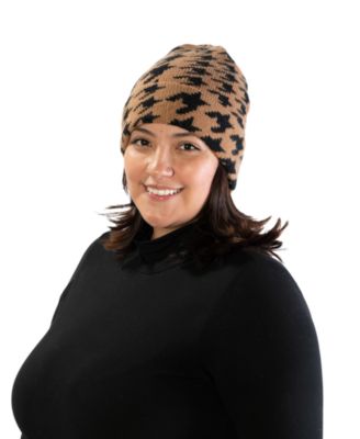 Houndstooth Cuff Beanie