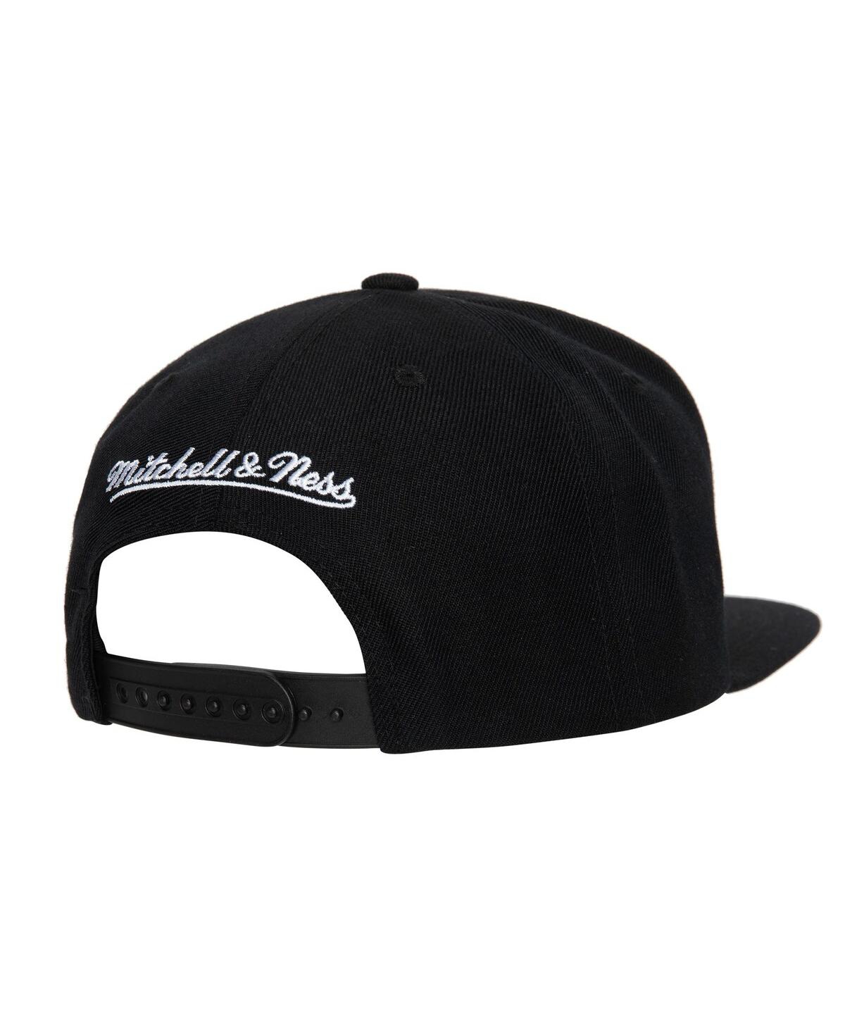 Mitchell & Ness Men's  Black Golden State Warriors Hardwood Classics Mvp Team Script 2.0 Snapback Hat In Black