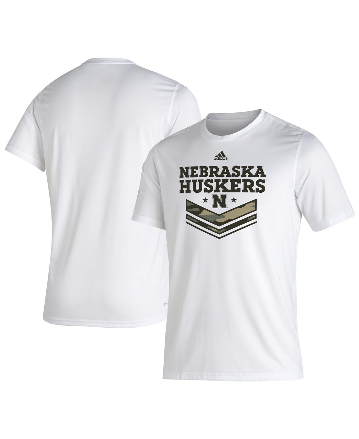 Shop Adidas Originals Men's Adidas White Nebraska Huskers Military-inspired Appreciation Creator T-shirt