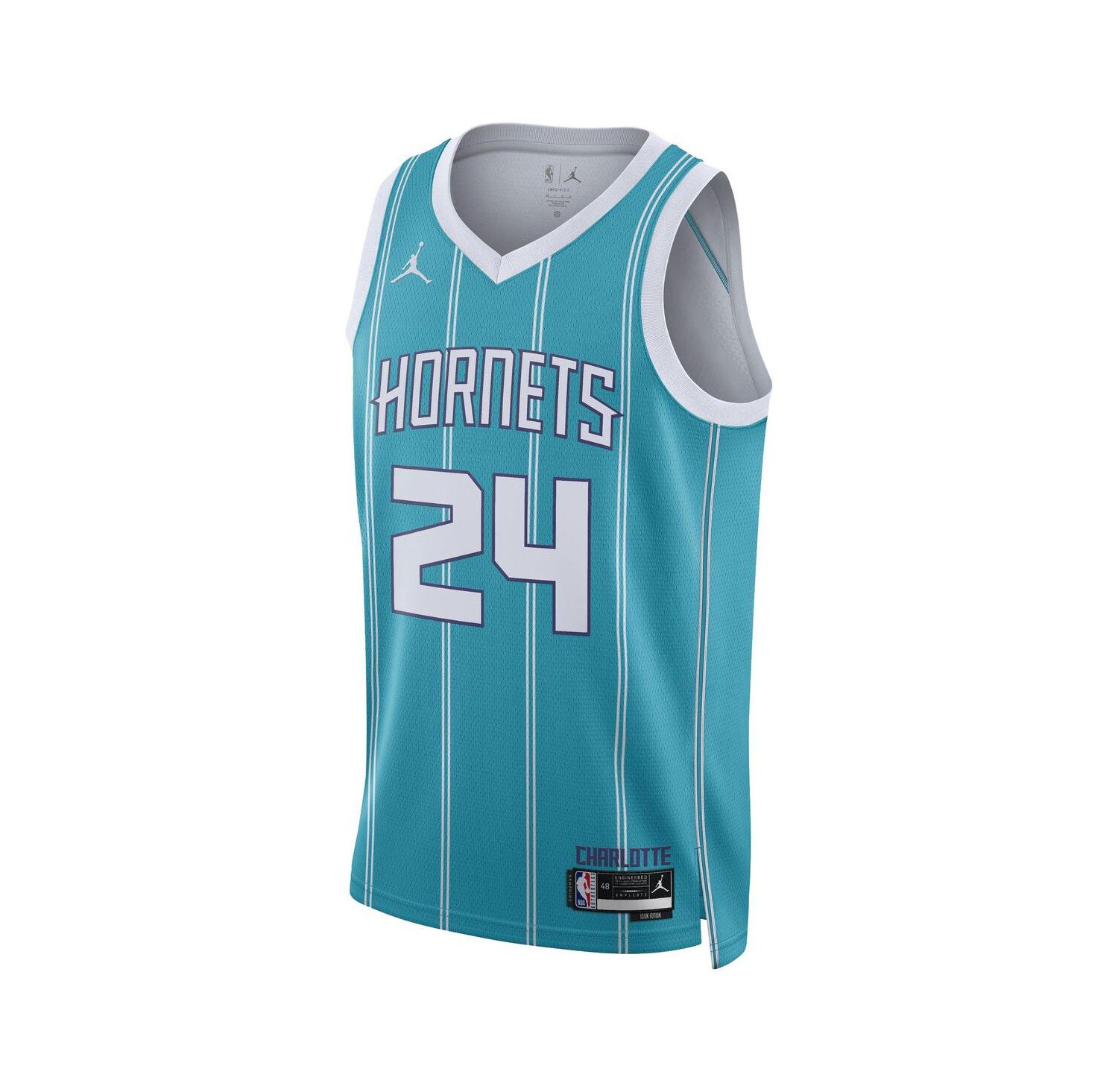 Men's and Women's Brandon Miller Teal Charlotte Hornets 2023 NBA Draft Swingman Jersey - Icon Edition