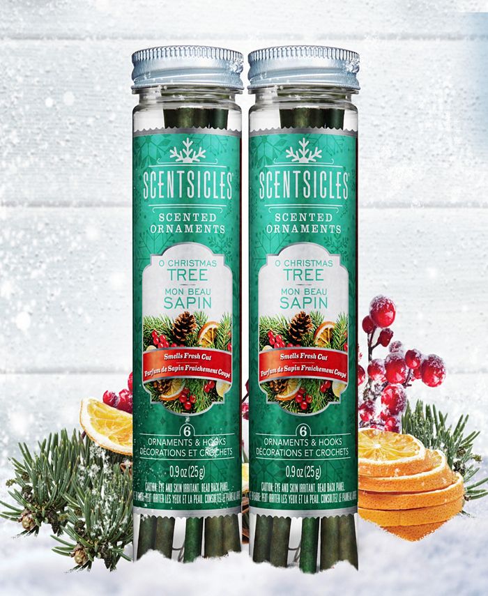 National Tree Company Scentsicles, Scented Ornaments, 6 Count Bottles, O Christmas Tree