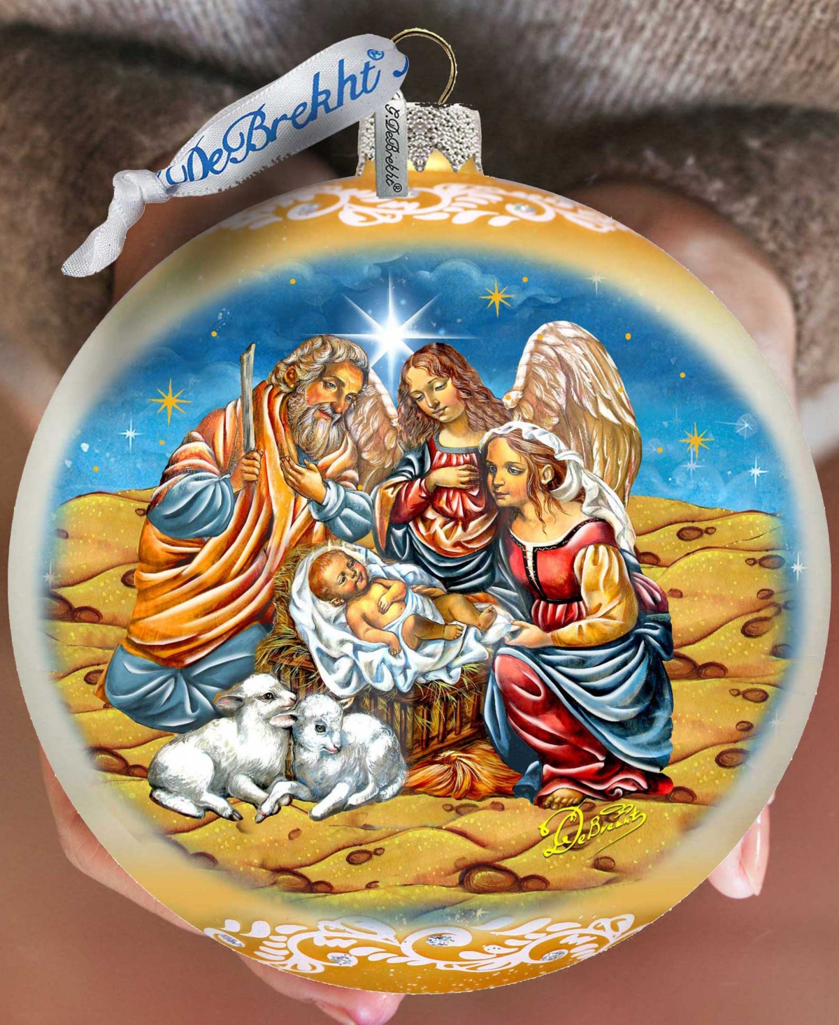 Designocracy Regal Nativity Lg Holiday Mercury Glass Collectible Ornaments G. Debrekht In Multi Color