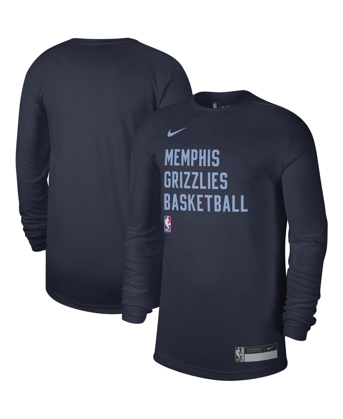 Nike Men's And Women's  Navy Memphis Grizzlies 2023/24 Legend On-court Practice Long Sleeve T-shirt
