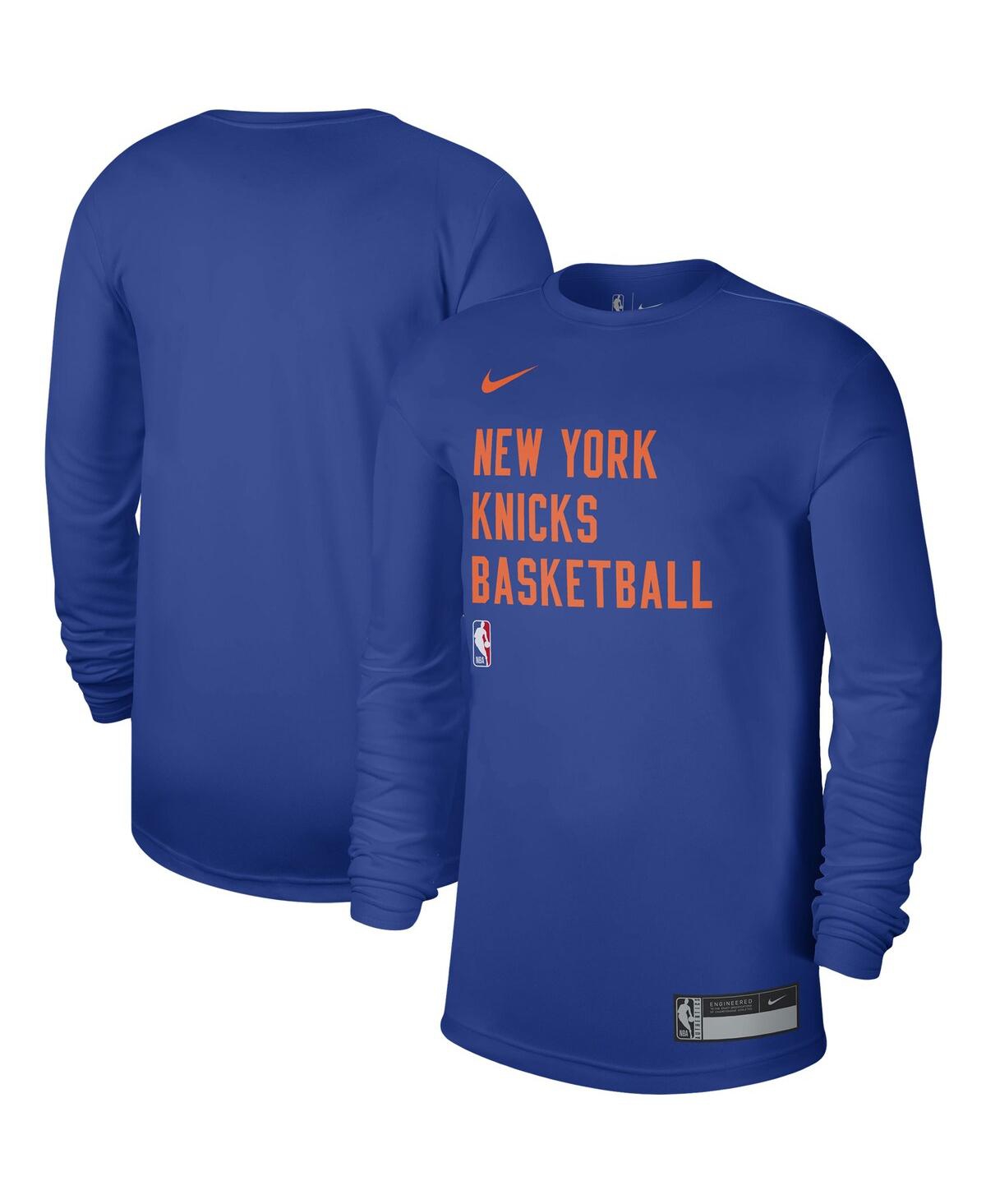 Nike Men's And Women's  Blue New York Knicks 2023/24 Legend On-court Practice Long Sleeve T-shirt