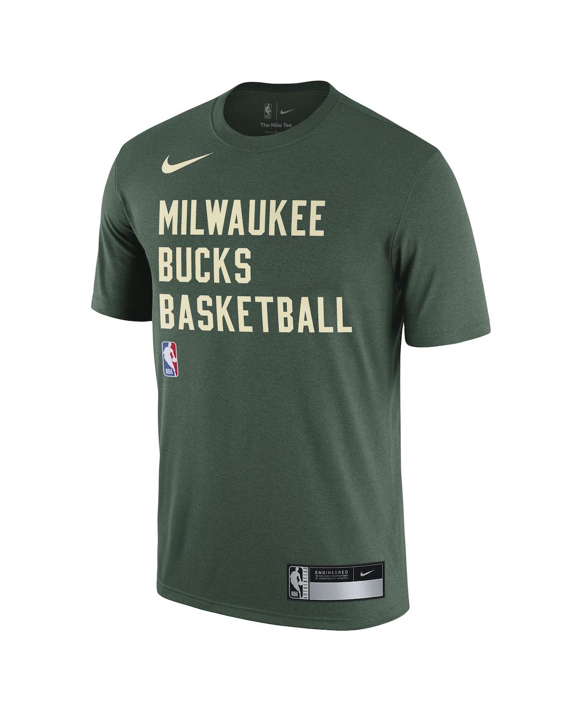 Shop Nike Men's  Hunter Green Milwaukee Bucks 2023/24 Sideline Legend Performance Practice T-shirt