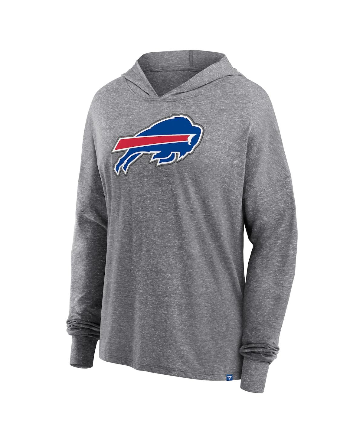 Fanatics Branded Heather Gray Buffalo Bills Cozy Primary Pullover Hoodie In Heather Gray