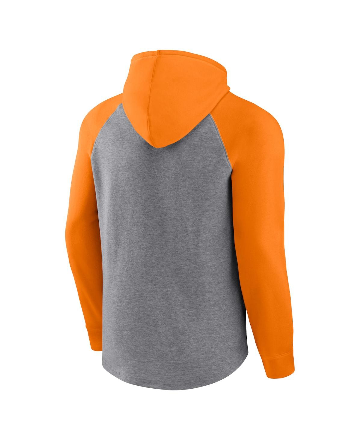 Fanatics Branded Heather Gray Tampa Bay Buccaneers Favorite Arch Raglan Pullover Hoodie In Heather Gray