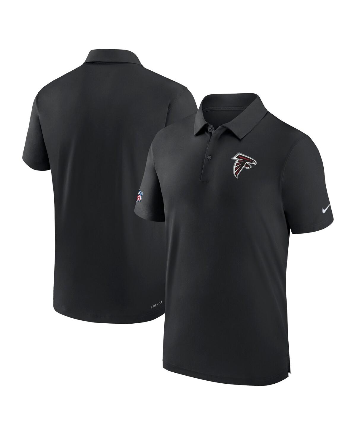 Shop Nike Men's  Black Atlanta Falcons Sideline Coaches Performance Polo Shirt