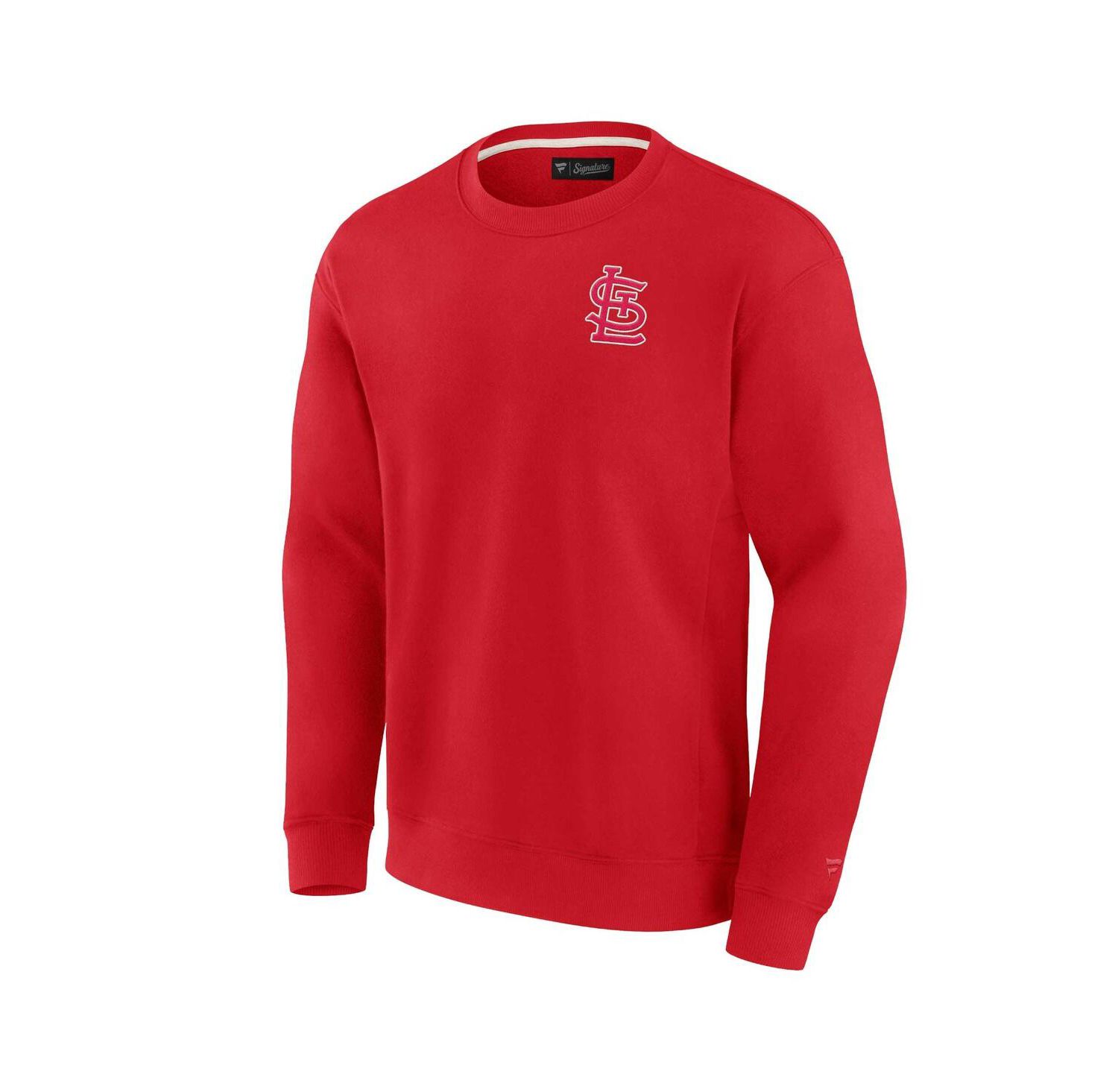 Men's and Women's Red St. Louis Cardinals Super Soft Fleece Pullover Crew Sweatshirt