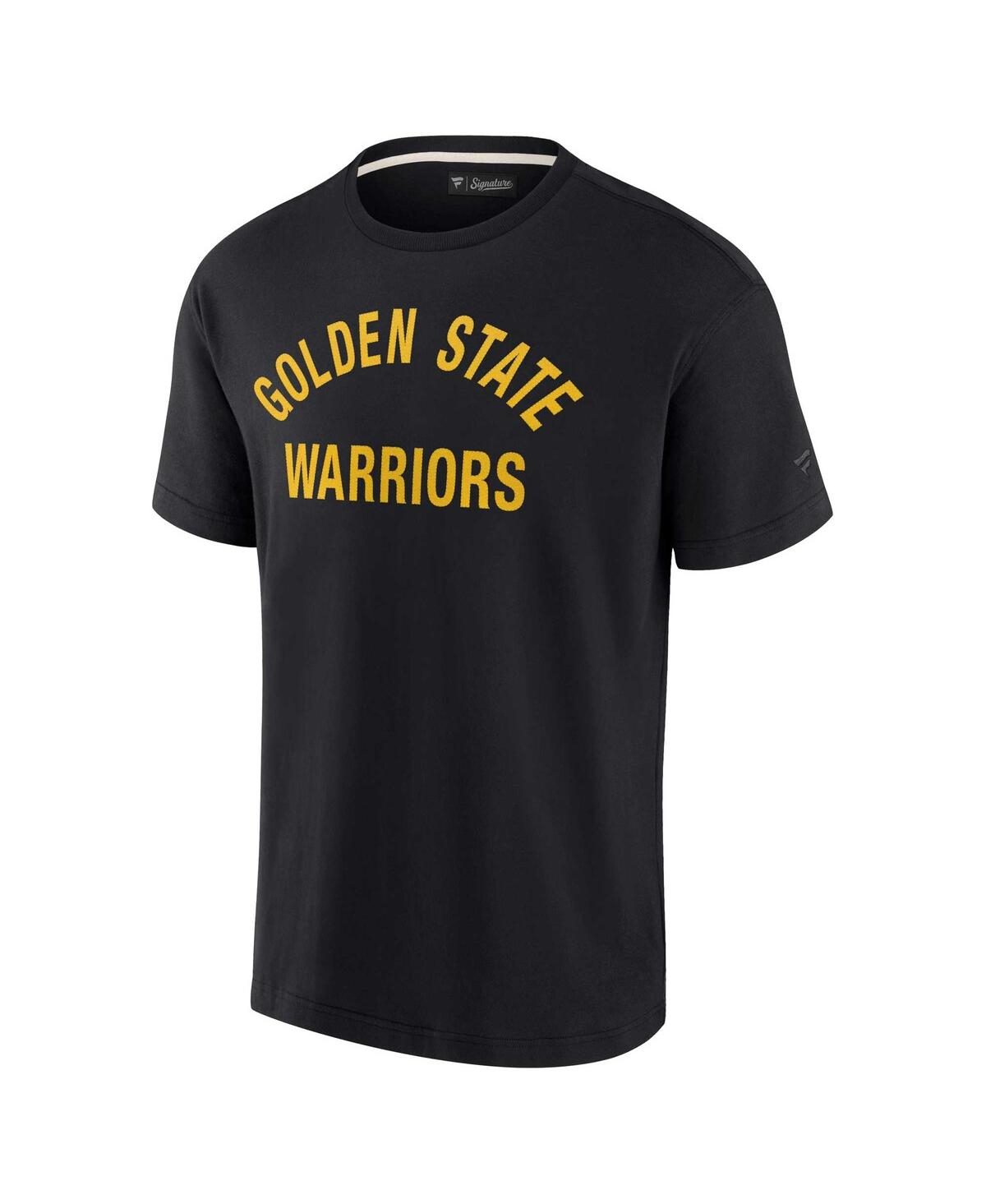 Shop Fanatics Signature Men's And Women's  Black Golden State Warriors Super Soft T-shirt