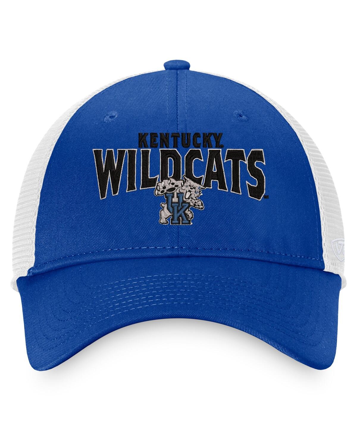 Shop Top Of The World Men's  Royal Kentucky Wildcats Breakout Trucker Snapback Hat