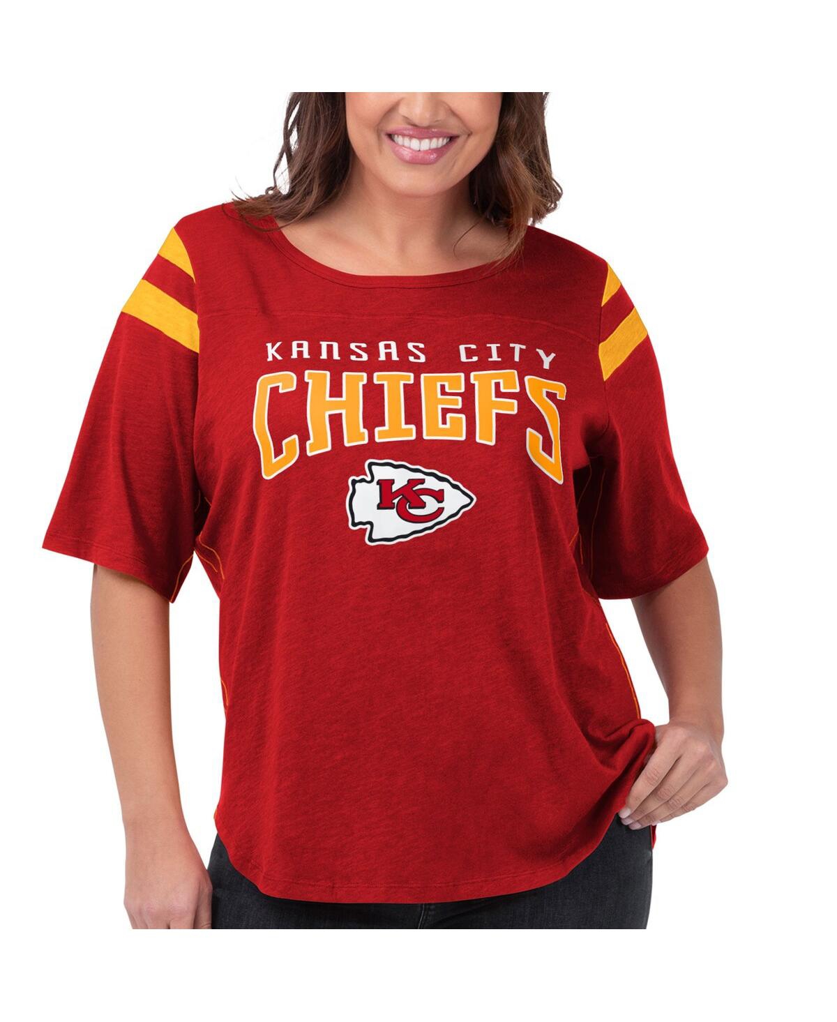 G-iii 4her By Carl Banks Red Kansas City Chiefs Plus Size Linebacker T-shirt In Red