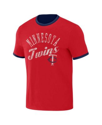 Men's Darius Rucker Collection by Navy, Red Minnesota Twins Two-Way Ringer Reversible T-shirt