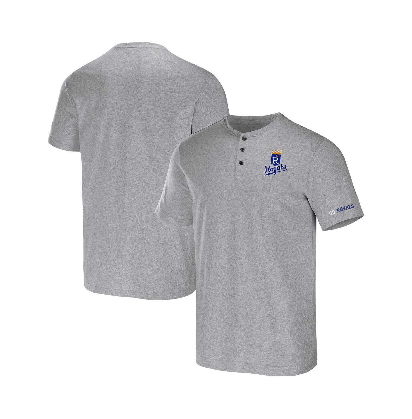 Мужская футболка Fanatics Darius Rucker Collection by Heather Gray Kansas City Royals Henley — фото 1
