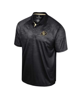 Men's Black Colorado Buffaloes Honeycomb Raglan Polo Shirt