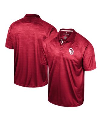 Men's Crimson Oklahoma Sooners Honeycomb Raglan Polo Shirt