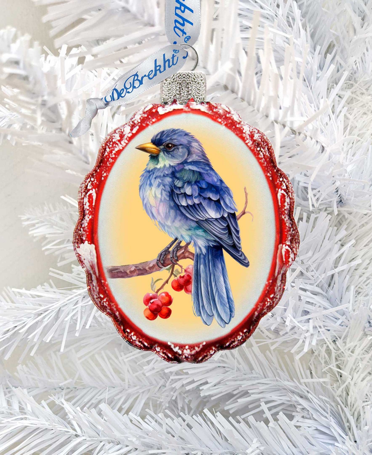 Designocracy Bird Keepsake Christmas Mercury Glass Ornaments G. Debrekht In Multi Color