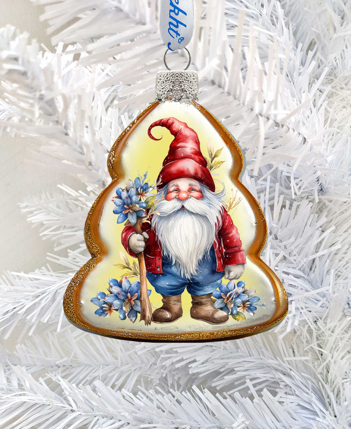 Designocracy Christmas Gnome Keepsake Mercury Glass Christmas Ornaments G. Debrekht In Multi Color
