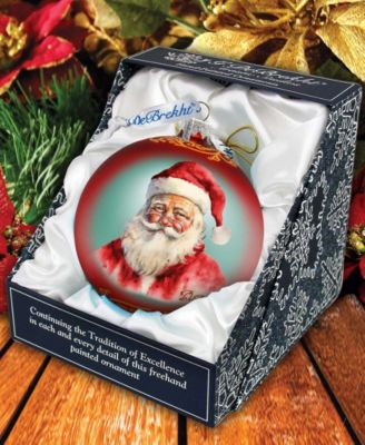 Captivating Smile of Santa Ball Mercury Christmas Glass Ornaments G. DeBrekht