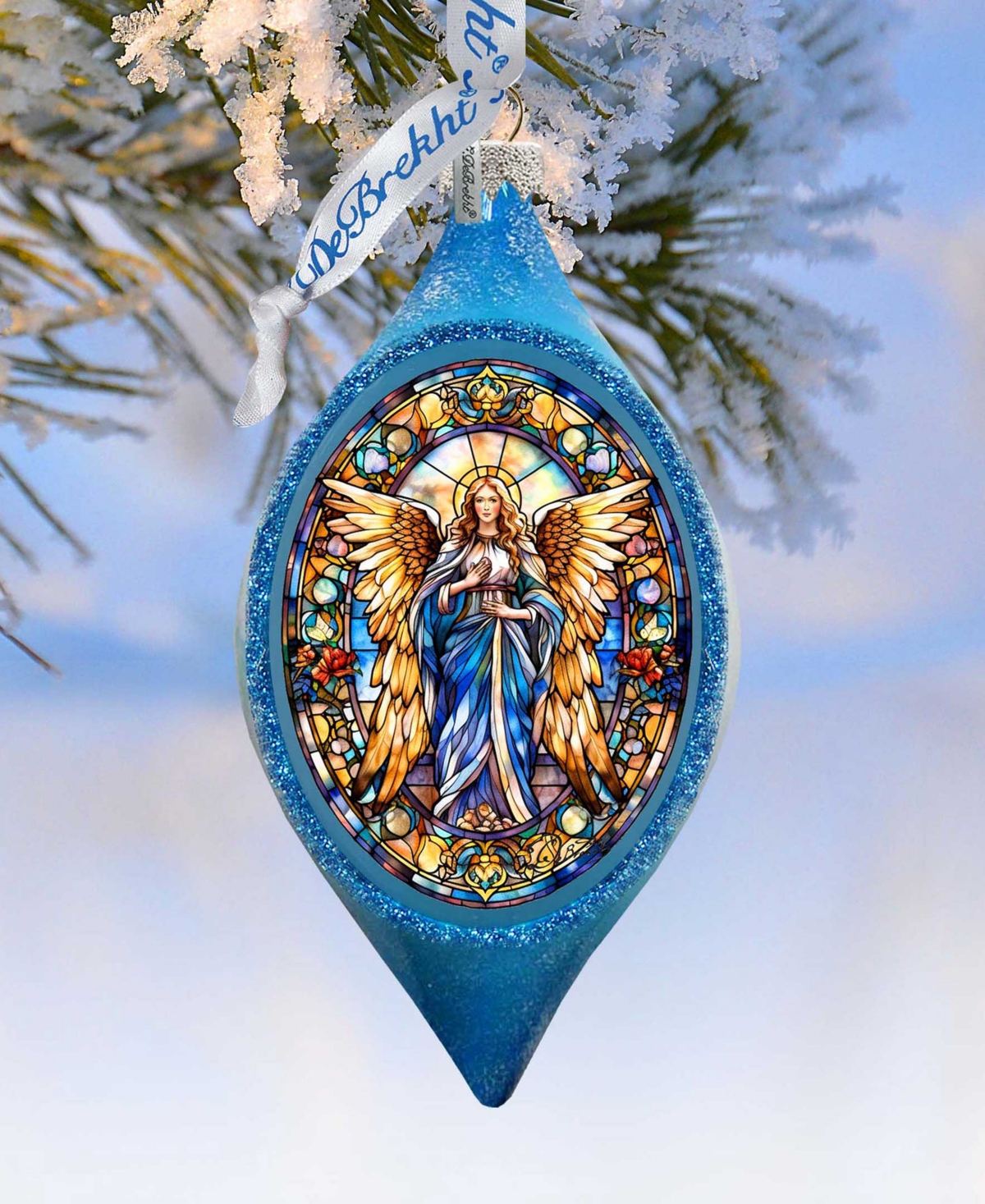Designocracy Angel Of The Sea Drop Christmas Mercury Glass Ornaments G. Debrekht In Multi Color