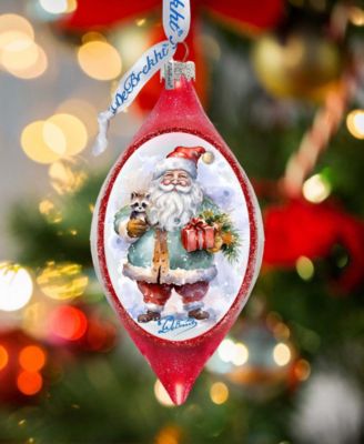 Santa Claus Presents Drop Mercury Christmas Glass Ornaments G. DeBrekht