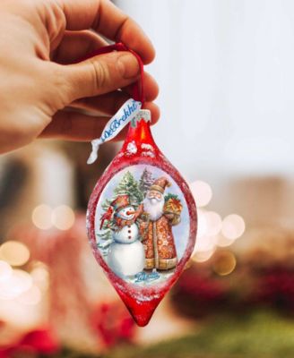 Winter Friends Drop Mercury Christmas Glass Ornaments G. DeBrekht