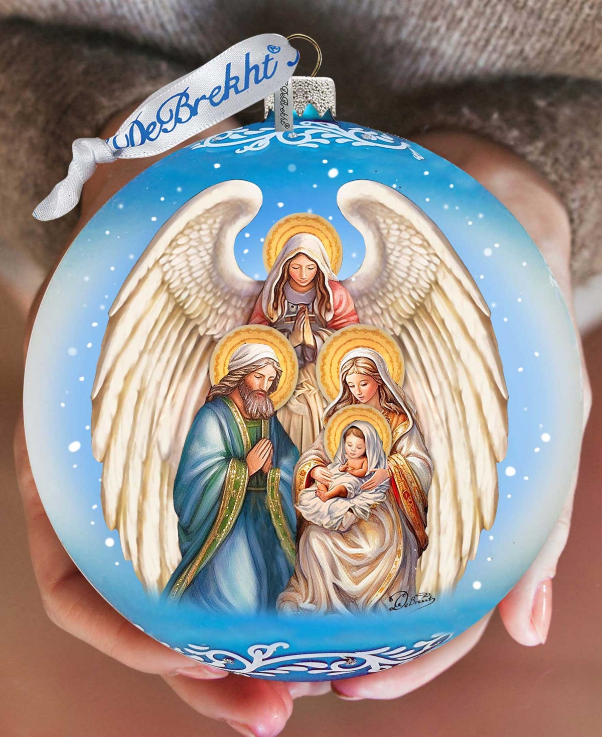 Designocracy Angel's Divine Presence Nativity Lg Christmas Collectible Ornaments G. Debrekht In Multi Color