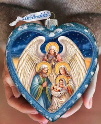 Angel's Divine Presence Nativity Heart Lg Collectible Ornaments G. DeBrekht