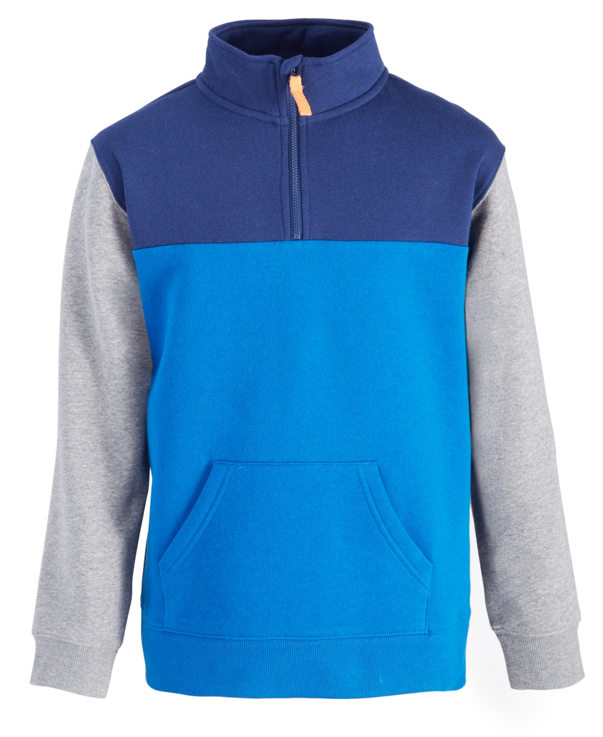 Epic Threads Big Boys Colorblocked Quarter-zip Sweatshirt, Created For Macy's In Navy Sea