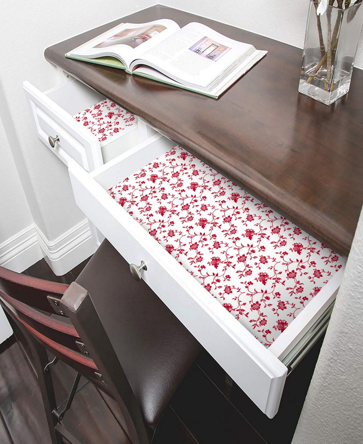 Shop Smart Design Bonded Grip Shelf Liner, 12" X 10' Roll In Wisteria Red