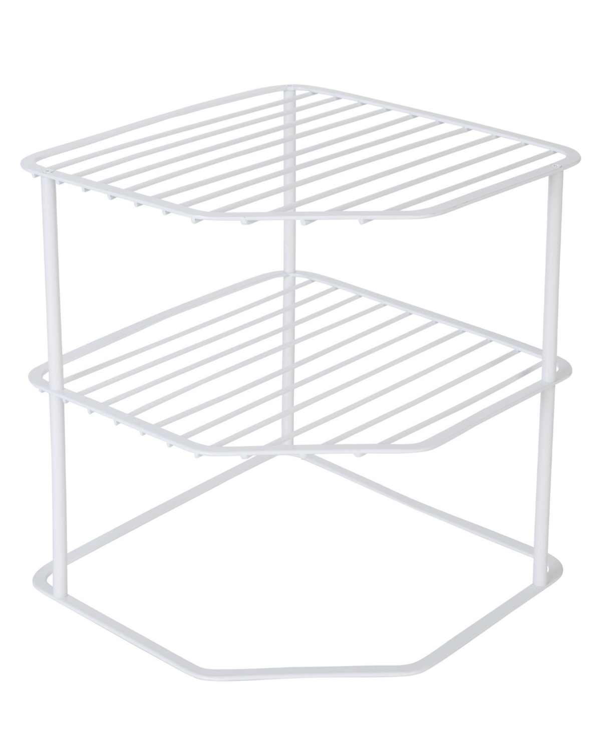3-Tier Kitchen Corner Shelf Rack, 9" x 7.75" - White