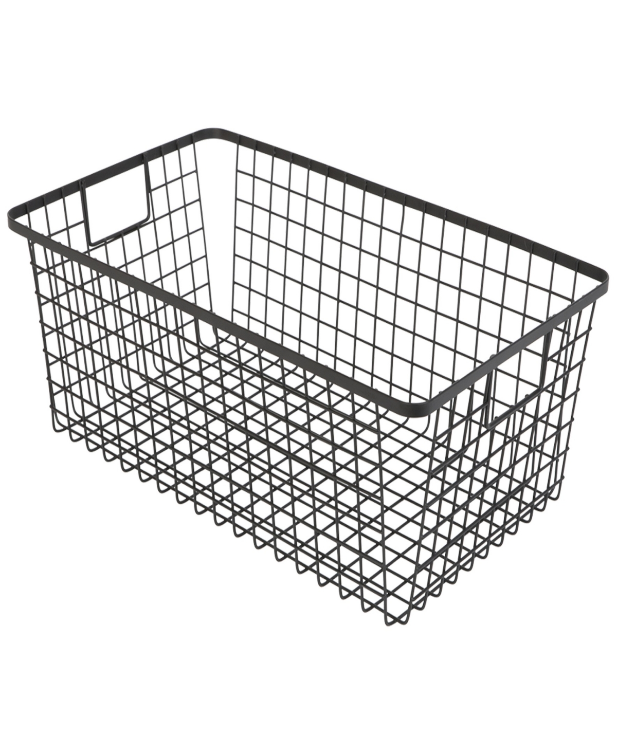 Shop Smart Design Nestable 9" X 16" X 6" Basket Organizer With Handles, Set Of 4 In Black