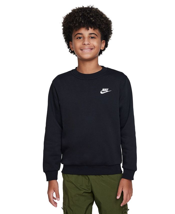 Nike Sportswear Club Fleece Men's Crewneck Sweatshirt, Black, M REGULAR US  at  Men's Clothing store