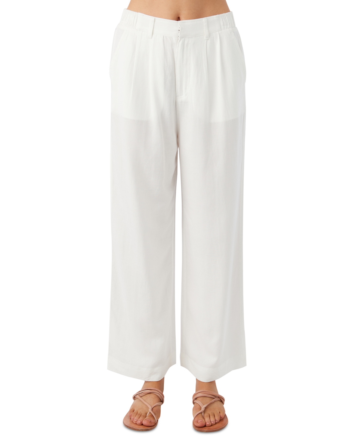 Shop O'neill Juniors' Rowan Lightweight Straight-leg Pants In Winter White