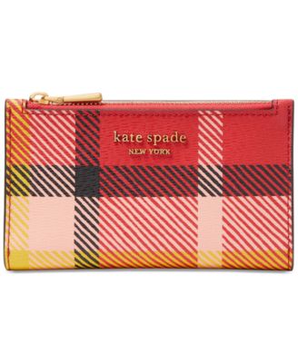 kate spade new york - Morgan Museum Plaid Small Slim Bifold Wallet