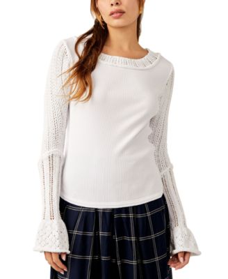 Free People - Women's Cuffing Season Round-Neck Long-Sleeve Top