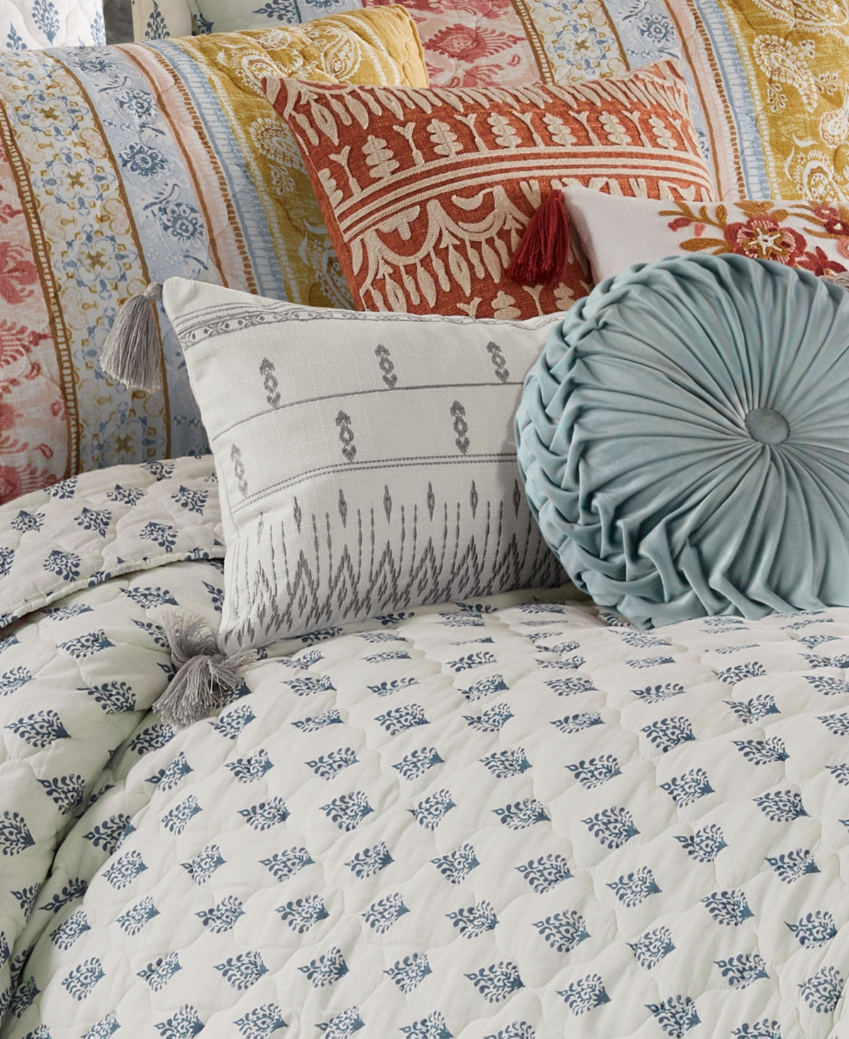 Levtex Tamiya Tassel Embroidered Decorative Pillow, 12" X 24" In Brown