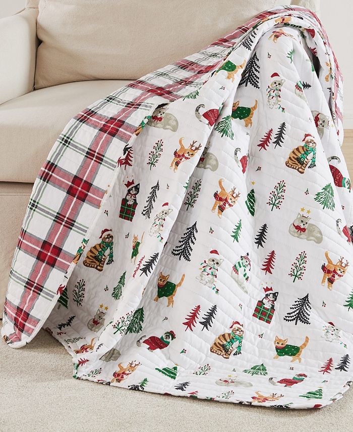 Christmas top quilted throw