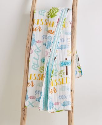 Homthreads Rowan Days Reversible Quilted Throw, 50" x 60"