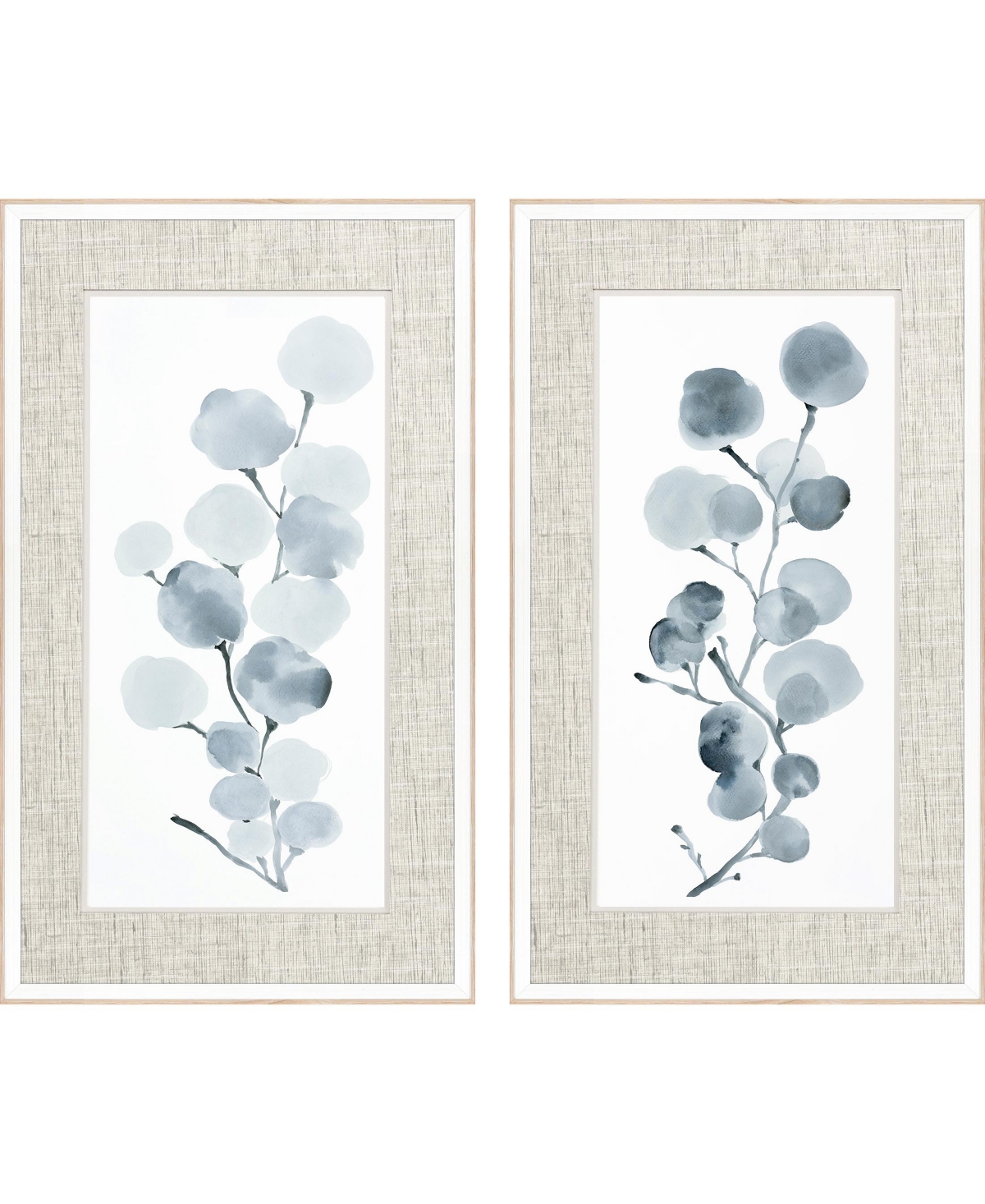 Paragon Picture Gallery Gray Botanical Framed Art, Set Of 2
