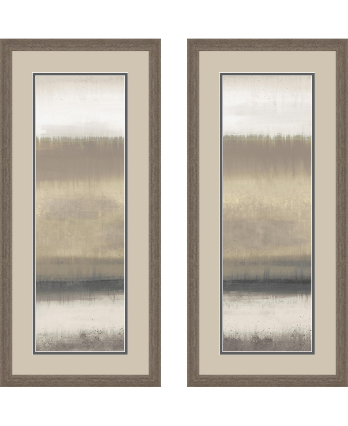 Paragon Picture Gallery Neutral Sandbar Panel Framed Art, Set Of 2 In Gray