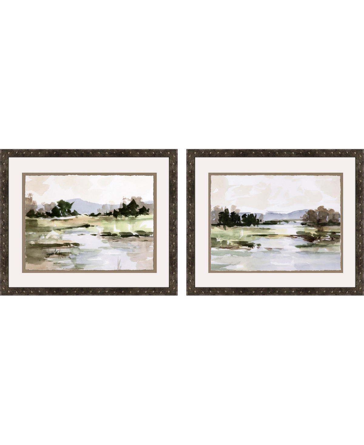 Paragon Picture Gallery Autumn Stream Framed Art, Set Of 2 In Green