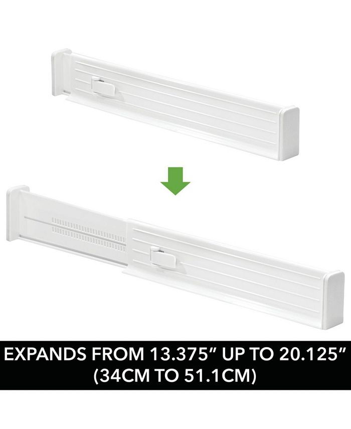mDesign Expandable Dresser Drawer Divider with Foam Ends 8 Pack