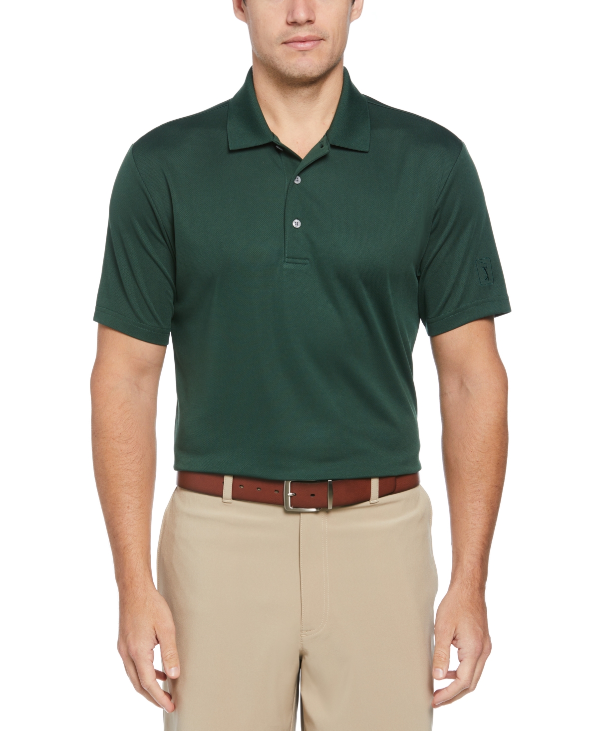Men's Airflux Solid Mesh Short Sleeve Golf Polo Shirt - True Navy
