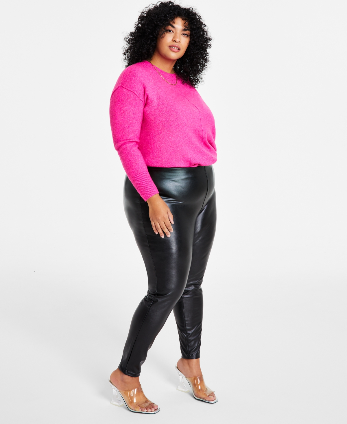 Vince Camuto Plus Size Faux-Leather Leggings