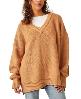 Free People Women s Alli V Neck Long Sleeve Sweater Macy s